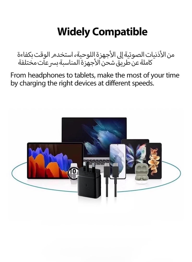 جوي فوكس شاحن سريع جداً بقدرة 45 واط عبر USB C - متوافق مع S24 S23 S22 S21 S20 Ultra، S24+ S23+ S22+ S21+، A53، A15، A55، A54 - محول طاقة من نوع C - Image 4